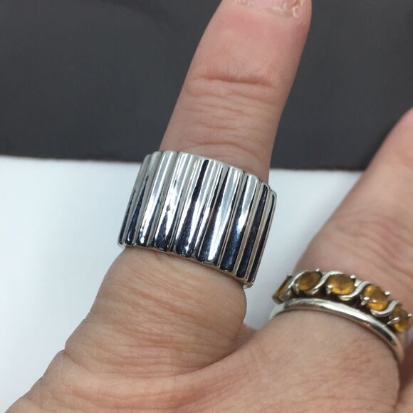 NWT Rebecca Minkoff Multi Finger Silver Tone Rings *slight tarnishing* - Picture 11 of 13